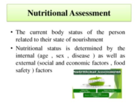 Solution Assessment Of Nutritional Status Anthropometry Biochemical