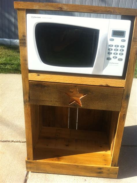 Microwave Stand From Pallet Wood Home Ideas Pinterest Microwaves