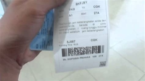 Boarding Pass Sriwijaya Air Youtube
