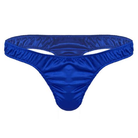Sexy Mens Satin Thong Briefs Sissy Pouch Panties Gay Bikinis Underwear Knickers Ebay