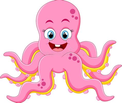 Cute Octopus Cartoon Stock Vector Illustration Of Underwater 61836529