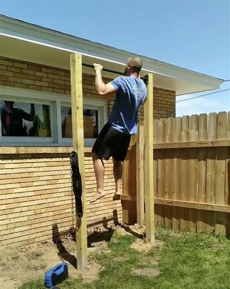Diy Outdoor Pull Up Bar Instructions Garage Gym Experiment