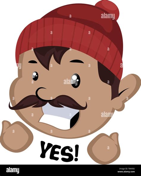 Cartoon Man Saying Yes Stock Vector Images Alamy
