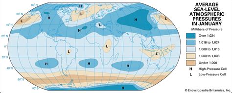 World Atmospheric Pressure Map State Map
