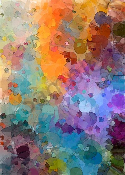 Confetti Rainbow Beautiful Abstract Art Print By Lance Young Art