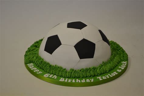 Then, put a thick layer of frosting on your cake as a base, making it as smooth as possible. Half Football Cake - Boys Birthday Cakes - Celebration ...