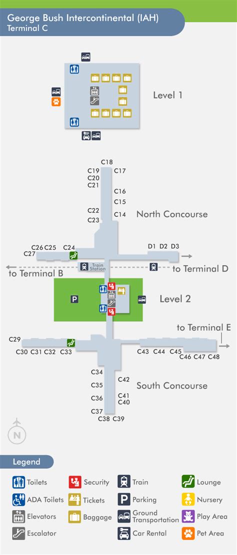 Houston Airport Map Terminal C