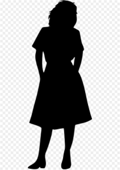 Young Girl In Dress Silhouette
