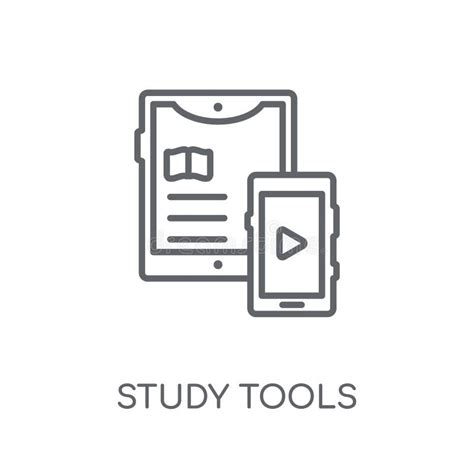 Study Tools Linear Icon Modern Outline Study Tools Logo Concept Stock