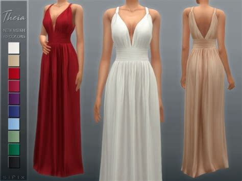 Theia Dress By Sifix At Tsr Sims 4 Updates