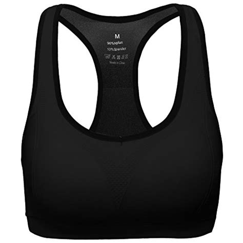 Mirity Women Racerback Sports Bras High Impact Workout Gym Activewear Brablack3s Fit 30b 30c