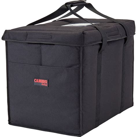 Cambro Black Nylon 21 X 14 X 17 Food Delivery Bag Insulated Food Carrier 4pk Gbd211417 110