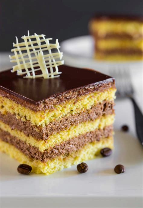 This Easy Opera Cake Is Made With A Simple Almond Sponge Cake Coffee