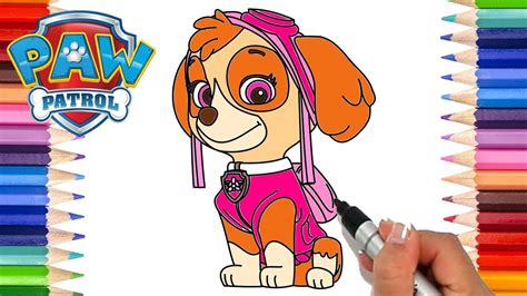 A team of brave puppies together with a smart boy ryder carry out missions to. How to Draw Paw Patrol Skye | Coloring Pages for Kids ...