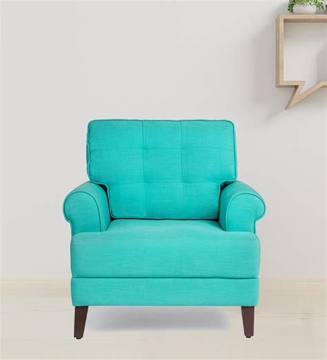 Buy Dreamer 1 Seater Sofa In Lagoon Colour By Wakefit Online Rolled