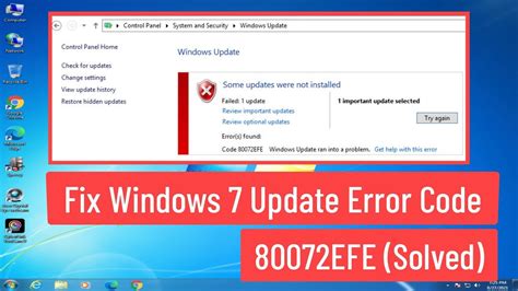 How To Fix Windows Update Error Code Efe