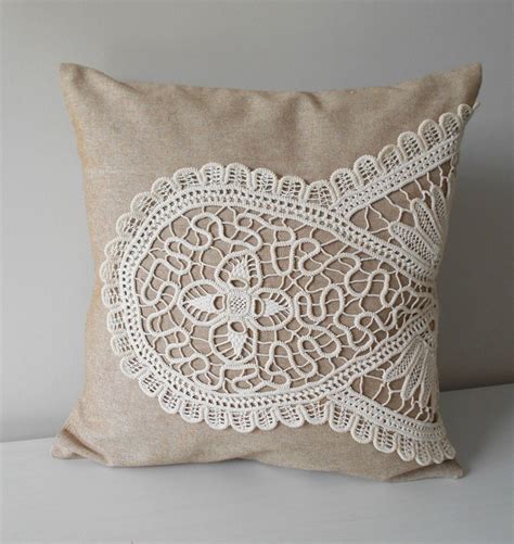 shabby chic pillow set lace pillow covers rustic by mylacyboutique