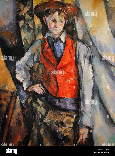 Boy In A Red Waistcoat By Paul Cézanne 1890 Stock Photo Alamy