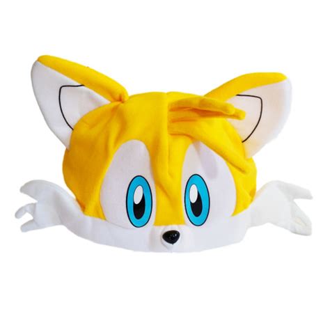 Sonic The Hedgehog Classic Tails Fleece Cosplay Cap Circle Red