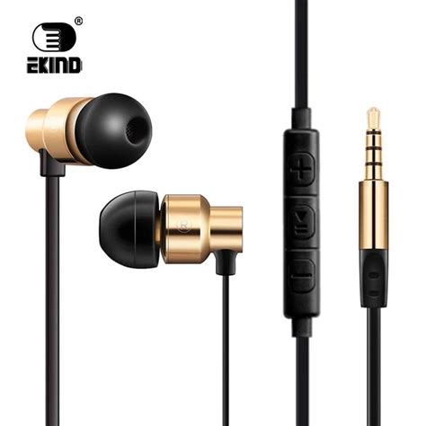 Ekind Hifi Heavy Bass Earphone Metal Music Stereo Wired Earbuds With