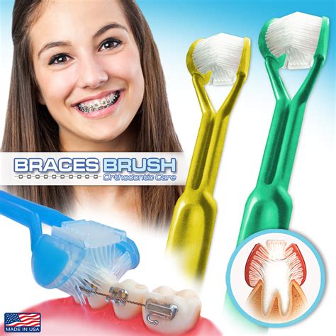 2 Pk Dentrust 3 Sided Braces Brush The Only Toothbrush Clinically Proven Better For