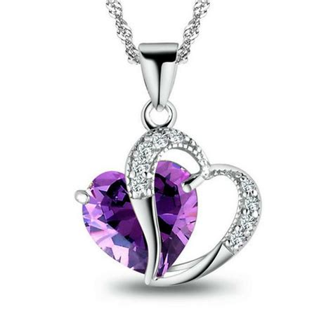 Explore tiffany necklaces and pendants in a range of classic and modern styles for every occasion, featuring diamond drop necklaces, charm necklaces and heart pendants in 18k gold and sterling silver. Womens 925 Sterling Silver Necklace Chain Amethyst Crystal ...