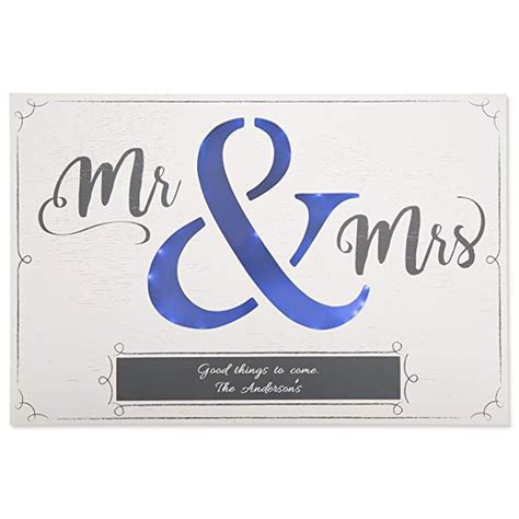 Things Remembered Personalized Mr And Mrs Led Wall Art