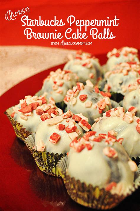 If you've ever been to starbucks you most likely saw their famous pink birthday cake pops through the glass of sweet goodies. (Almost) Starbucks Peppermint Brownie Cake Balls | Brownie ...