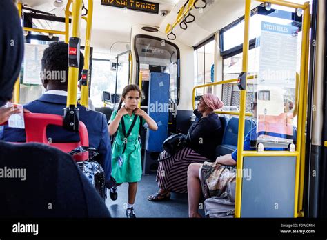 South Africa African Cape Town Myciti Bus Public Transportation Girl