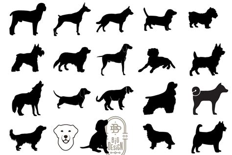 SVG Dog Bundle, 20 Dogs SVG Cut Files, Dog silhouette (232505) | SVGs