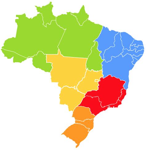 Mapa Do Brasil Regioes