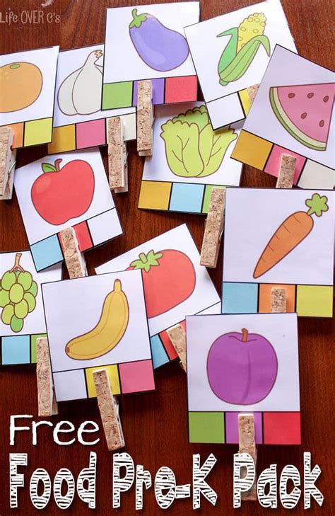 Food Games And Activities Free Printables For Preschoolers