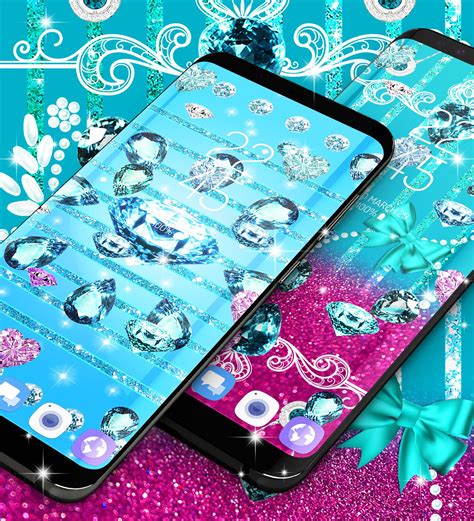 Turquoise Blue Diamond Glitter Live Wallpaper Cho Android Tải Về Apk