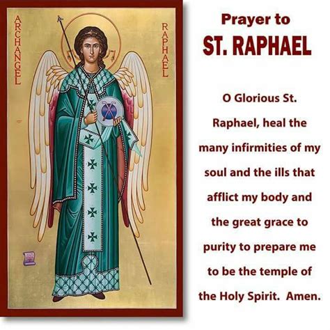 Prayer To Saint Raphael The Archangel For Healing