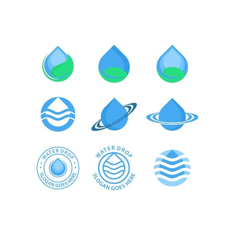 Vector Graphic Set Of Water Logo Design Template 8930414 Vector Art At