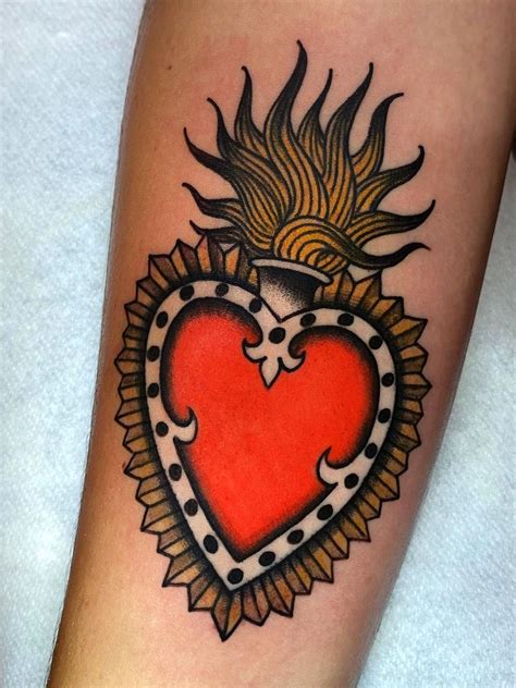 Tattoo Uploaded By Tattoodo Sacred Heart Tattoo By Jonnys Hand