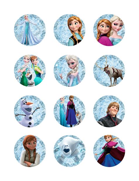 Frozen Cupcake Toppers Download Printable Frozen Birthday Etsy Singapore