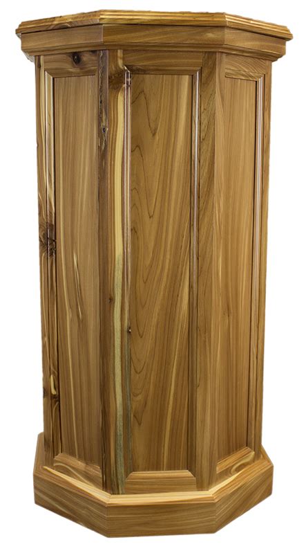 Exclusive Flat Panel Aromatic Cedar Floor Standing Taxidermy Pedestal