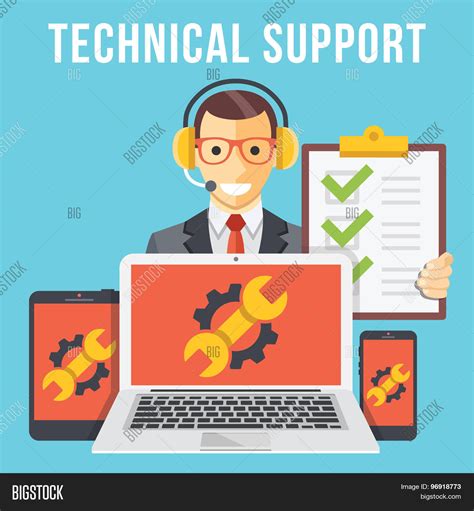 Technical Support Vector And Photo Free Trial Bigstock