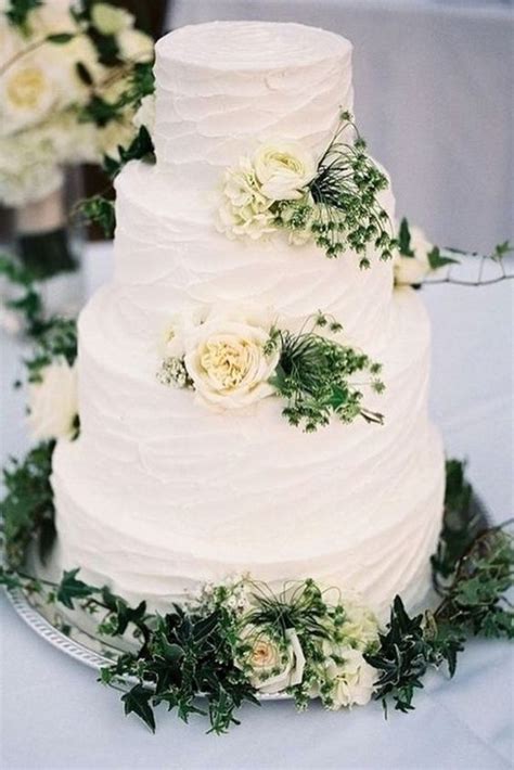 15 Amazing White and Green Elegant Wedding Cakes - EmmaLovesWeddings