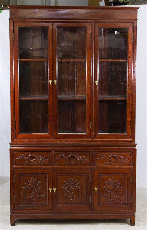 In 2017, china's furniture manufacturing industry hit $40 billion in total profit. Asian Carved Rosewood Stained China Cabinet | China cabinet, Oak china cabinet, China cabinet ...