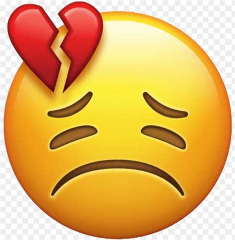 Sad Broken Heart Emoji Png Image With Transparent Background Toppng