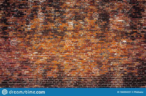 Empty Old Brick Wall Texture Painted Distressed Wall