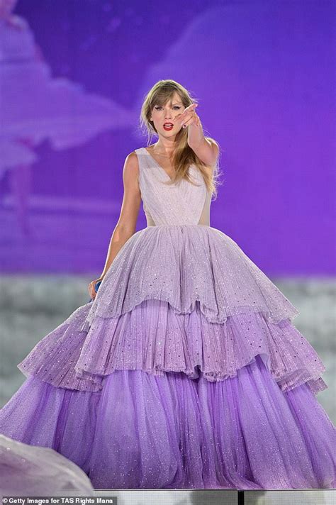 taylor swift s dazzling outfits for each of her eras during three hour set daily mail online