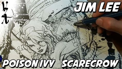 Jim Lee Drawing Scarecrow And Poison Ivy Scarecrow Jim Lee Poison Ivy