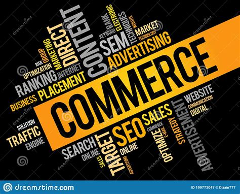 COMMERCE word cloud stock illustration. Illustration of commercial ...