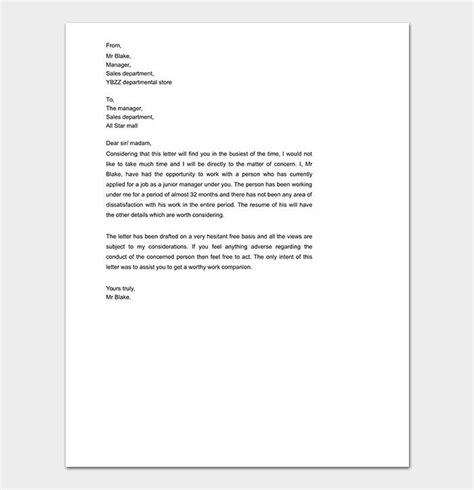 Sample Of Personal Reference Letter Database Letter Template Collection
