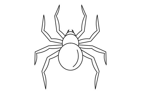 Black Widow Spider Icon Outline Style By Anatolir56 Thehungryjpeg