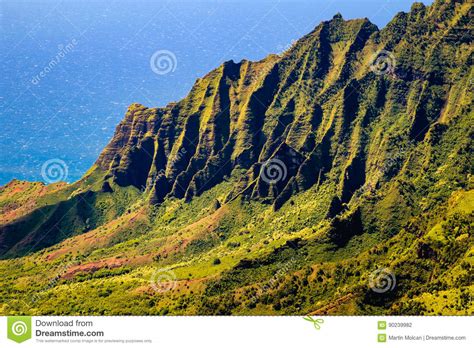 Kalalau Valley Cliffs At Na Pali Coast Kauai Hawaii