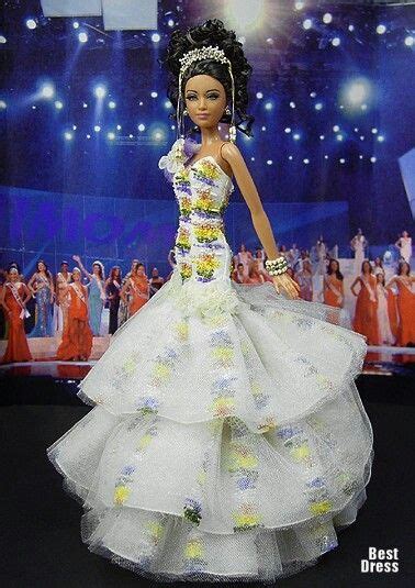 Miss Dominican Republic 20092010 Barbie Dress Barbie Miss Doll Dress